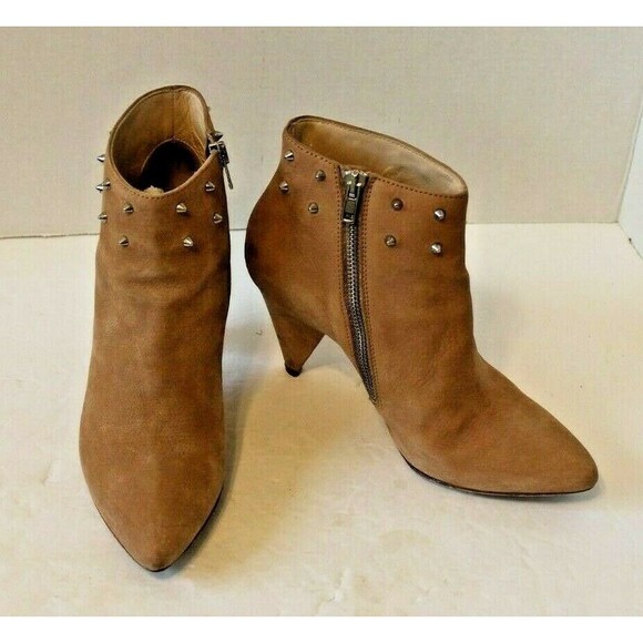 Loeffler Randall Tilly Brown Suede Ankle Booties Made In Italy W/ Box Size 6B